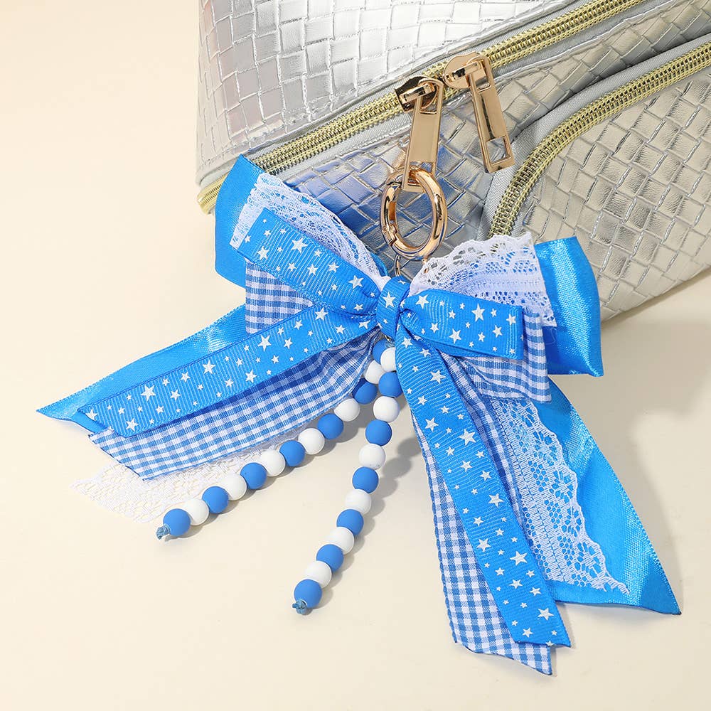 Triple Layered Bow Keychain | Game Day Cute Accessories