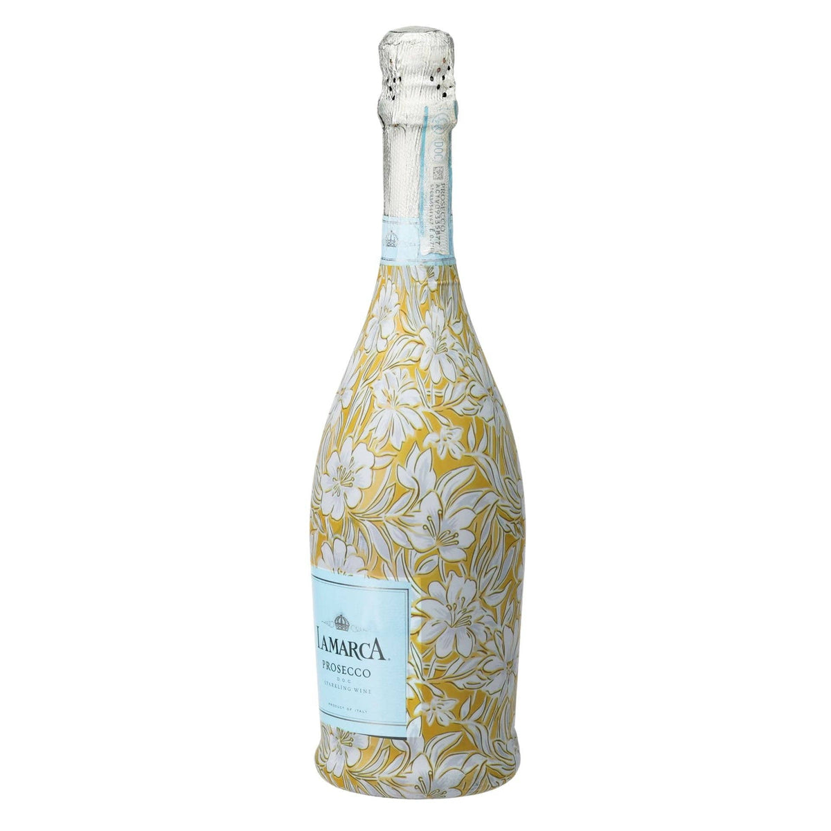 Grandmillennial Gold Flower Prosecco Bottle Wrap