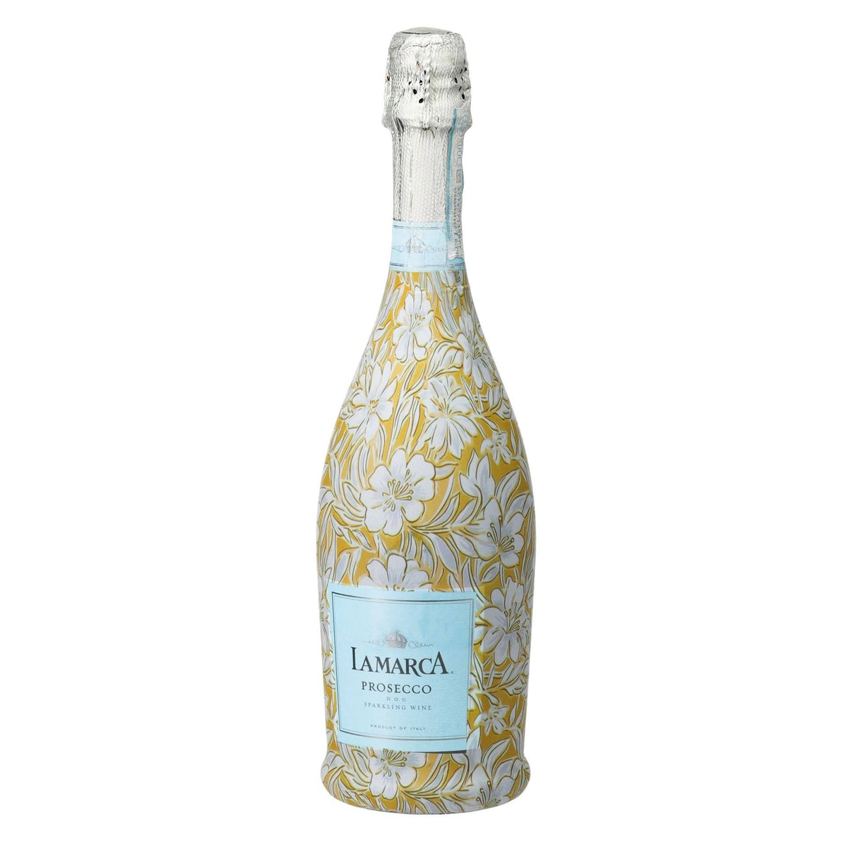 Grandmillennial Gold Flower Prosecco Bottle Wrap