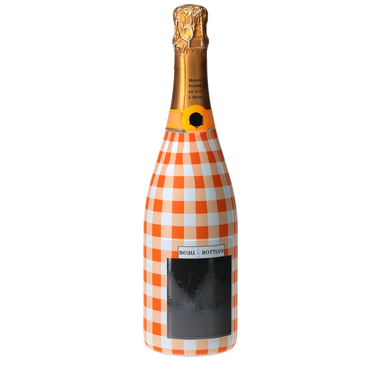 Orange & White Gingham  Champagne