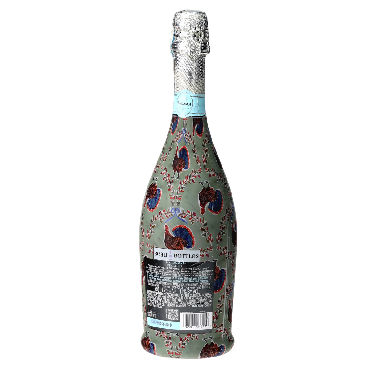 Autumn Turkey Trellis Prosecco Bottle Wrap