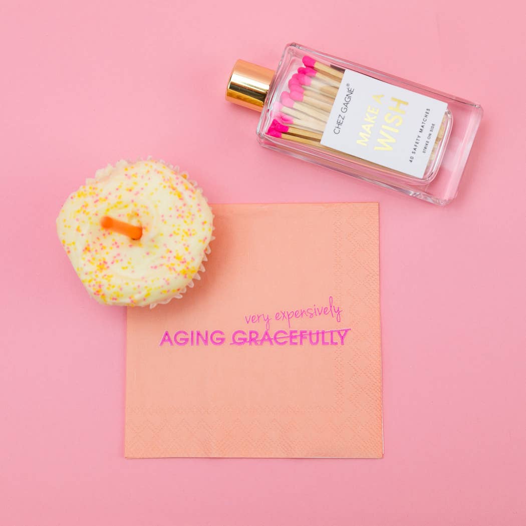 Aging Expensively - Cocktail Napkin