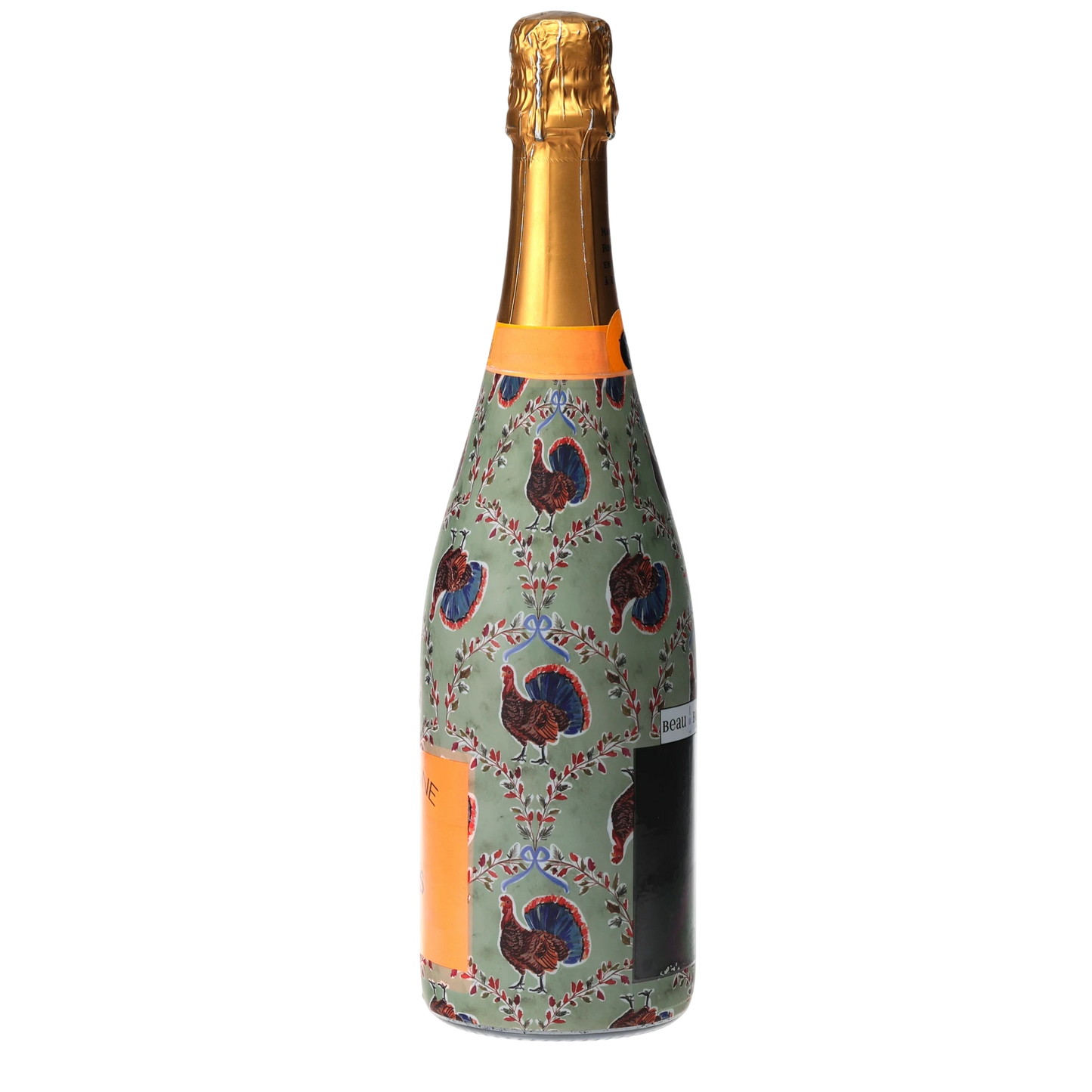 Autumn Turkey Trellis Champagne Bottle Wrap