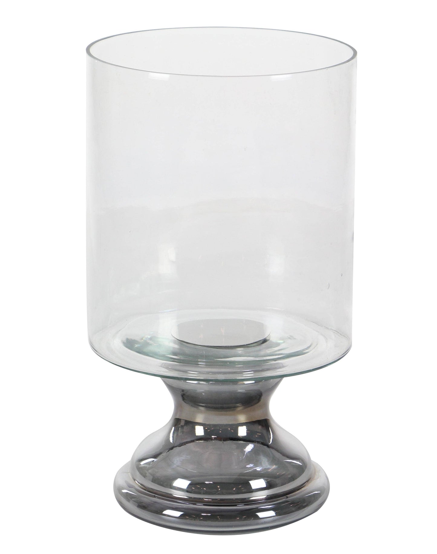 Traditional Silver Glass Hurricane