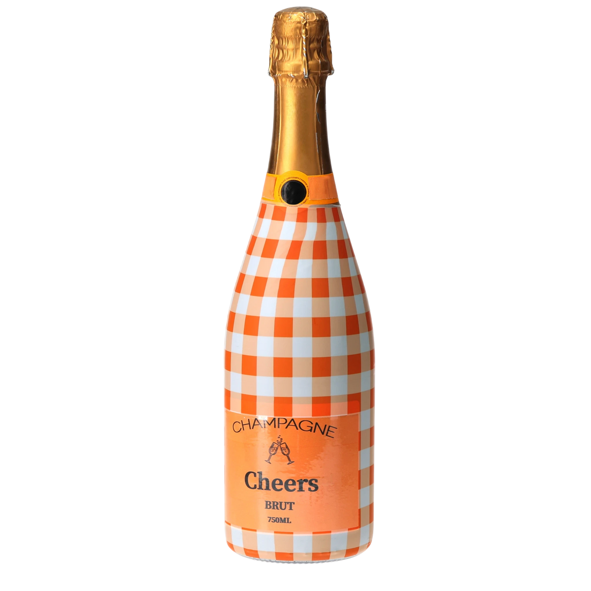 Orange & White Gingham  Champagne