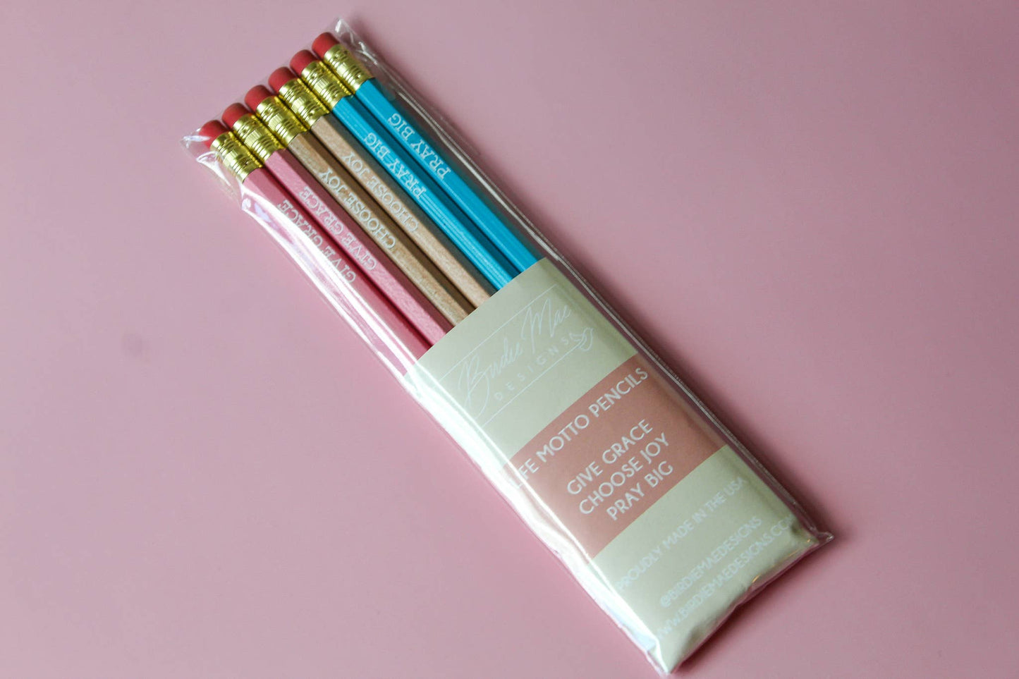 Give Grace, Choose Joy, Pray Big | Life Motto Pencil Set