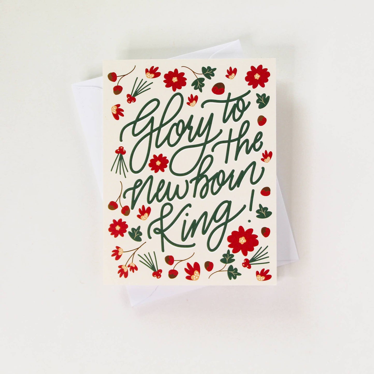 Glory to the Newborn King! | Christmas Card with Envelope | Holiday ChristmasCard