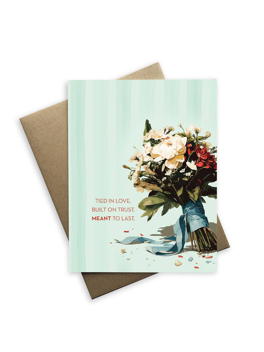 Tied In Love Wedding Card, Bridal, Wedding Day
