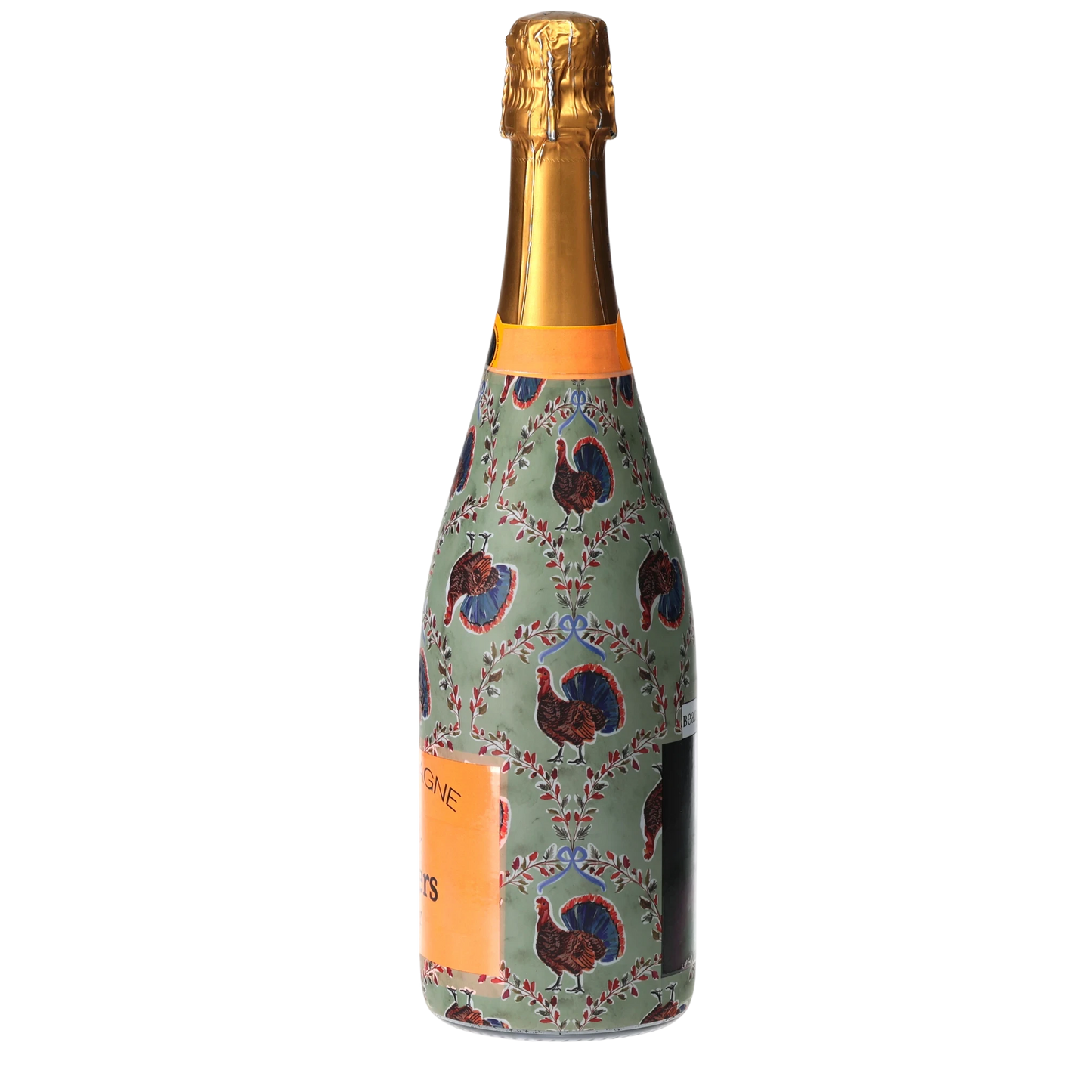 Autumn Turkey Trellis Champagne Bottle Wrap