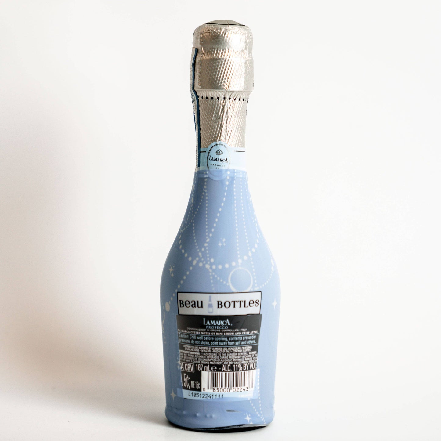 Beau Bottles Blue Pearls and Prosecco - MINI Prosecco Collection - Six Pack