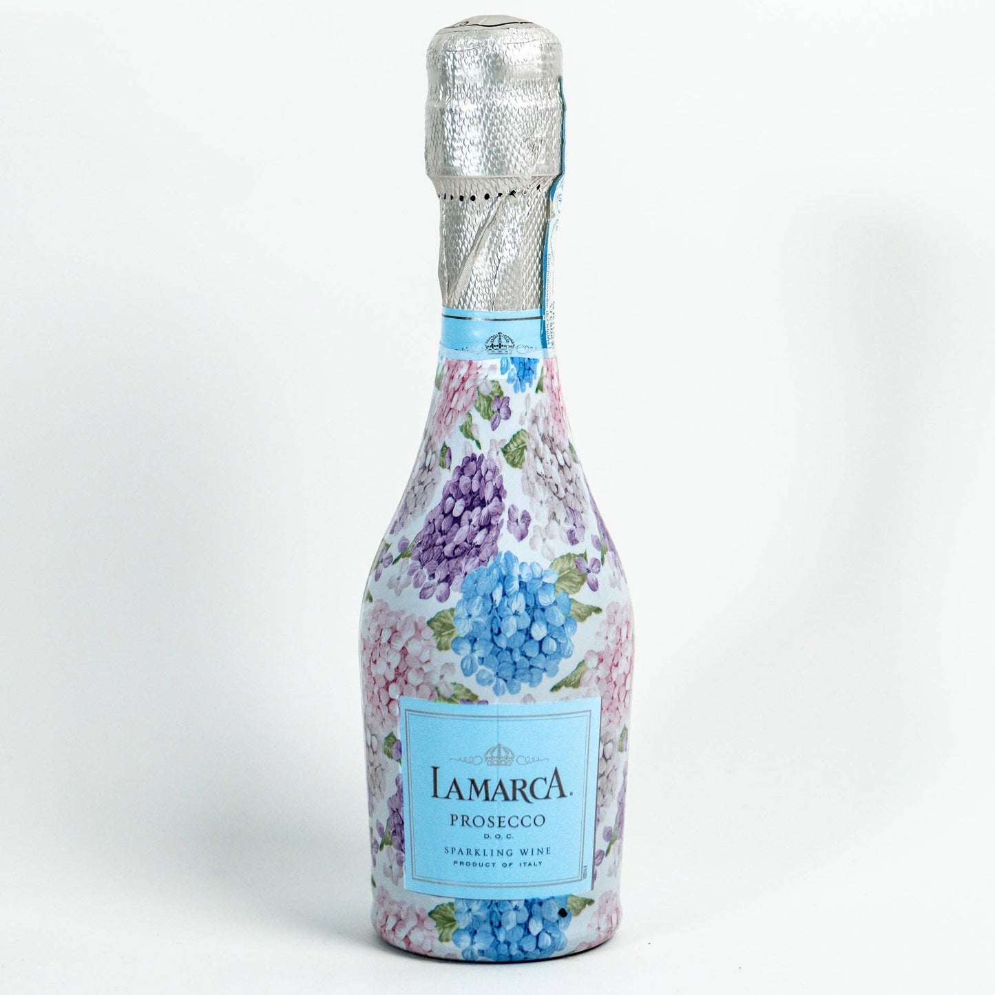 Beau Bottles Blue and Blush Hydrangeas- MINI Prosecco Collection - Set of Six Wraps